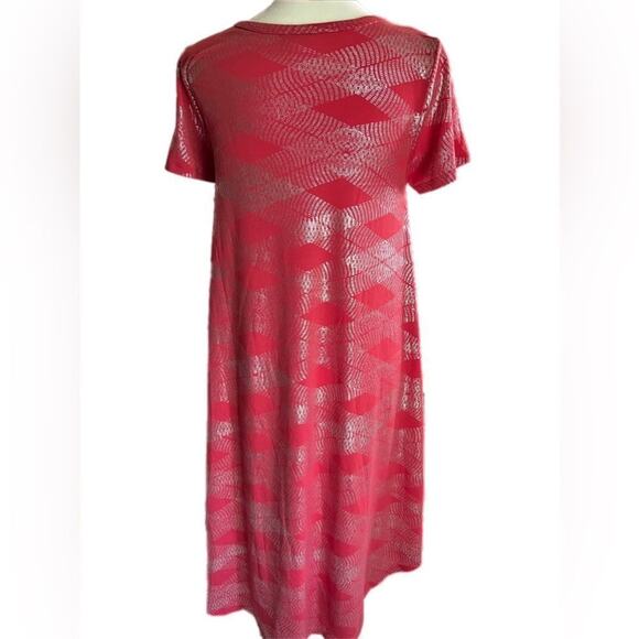 LulaRoe Carly Elegant Collection Swing Dress Red & Gold Sz XXS - Picture 2 of 8